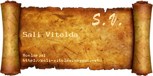 Sali Vitolda névjegykártya